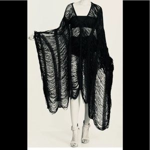 Fringe swim coverup dress free size 💋